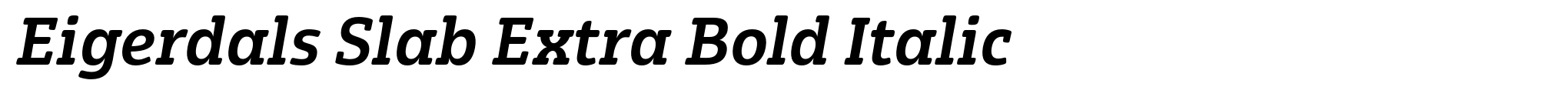 Eigerdals Slab Extra Bold Italic image
